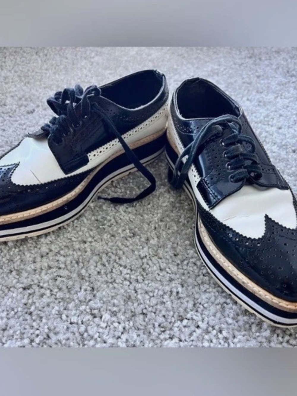 AUTHENTIC PRADA OXFORD Loafers woman 36 - Picture 6 of 11